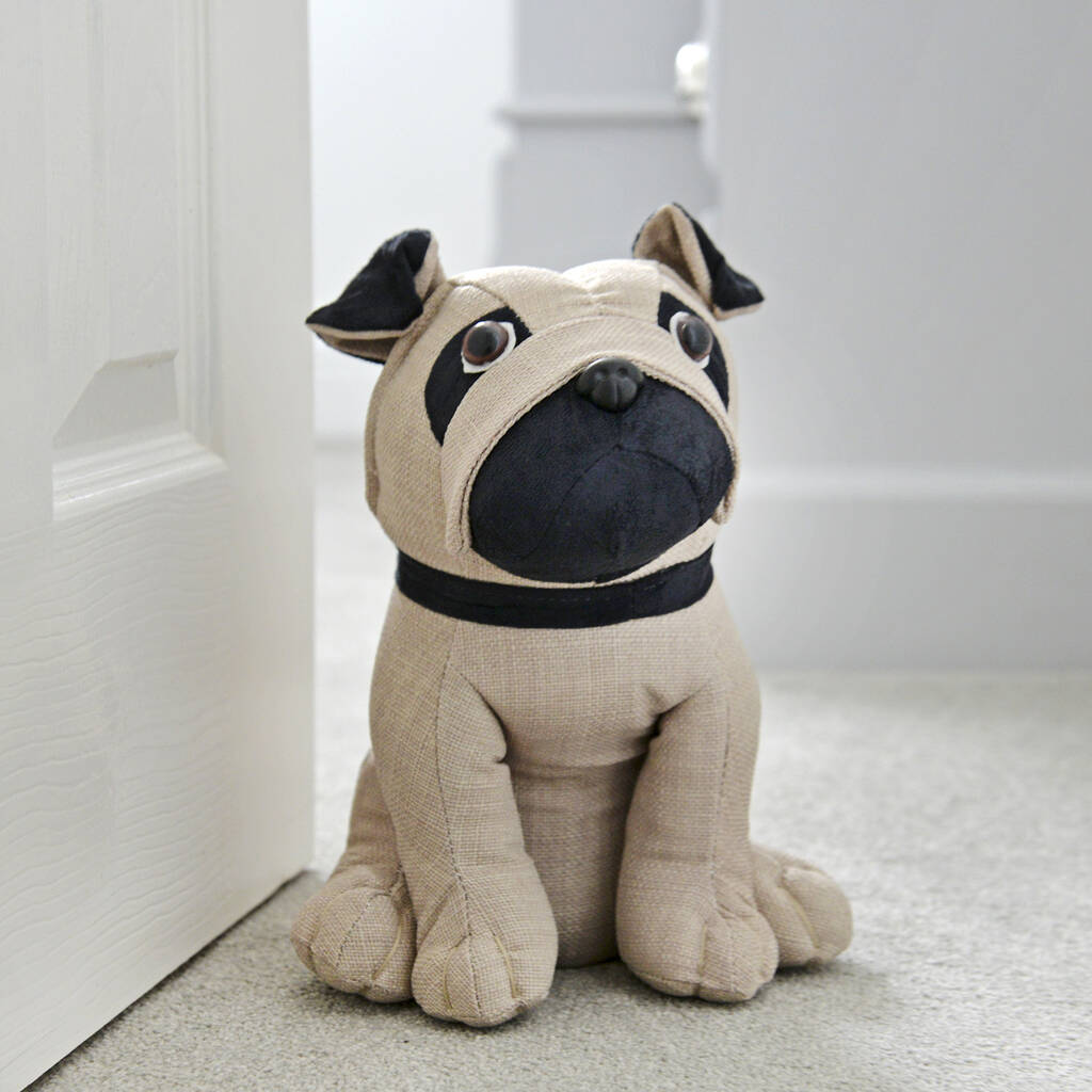 Luxury Pug Puppy Padded Doorstop By A Type Of Design