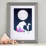 Personalised Bear And Girl Child's Artwork, thumbnail 6 of 8
