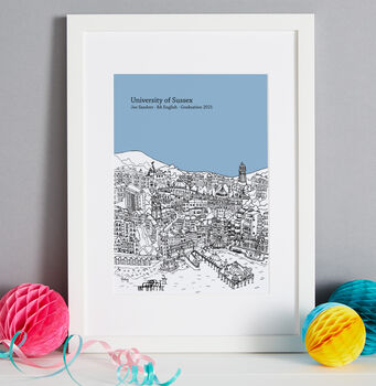Personalised University Of Sussex Graduation Gift Print, 4 of 9