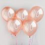 Five Rose Gold 40 Party Balloons, thumbnail 1 of 2