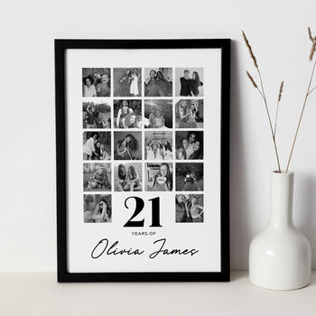 Personalised 21st Birthday Print, 21st Birthday Gift, 3 of 6