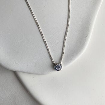 Diamond Solitaire Necklace On The Chain, 4 of 9