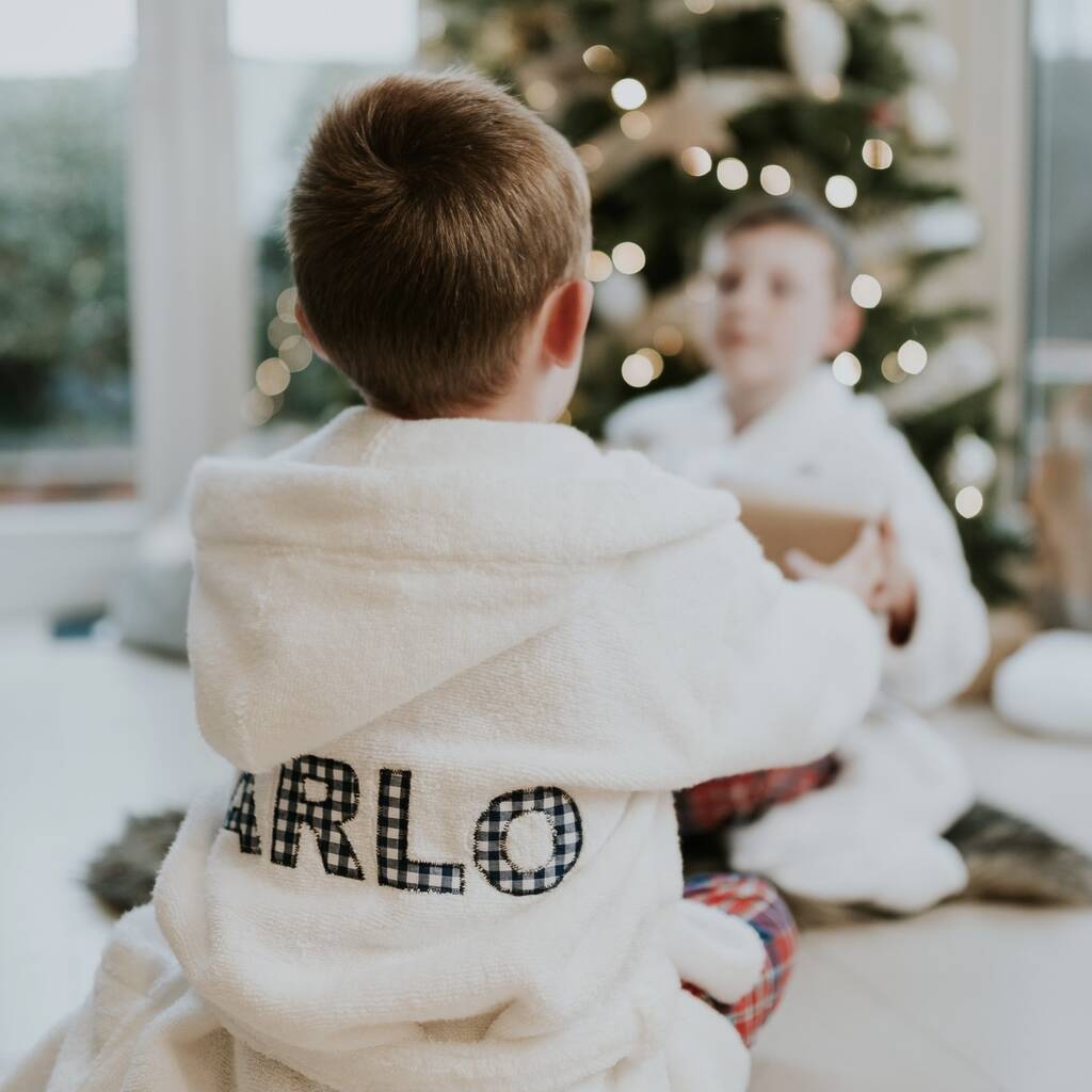 Personalised Cotton Children's Hooded Bathrobe, 1 of 12
