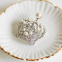 Vintage Style Pearl Crown Brooch, thumbnail 10 of 11