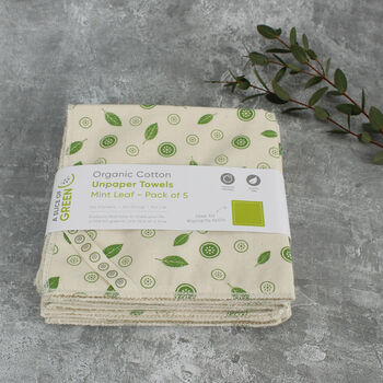 A Slice Of Green Organic Cotton Unpaper Towels Pk Five, 7 of 7