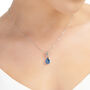 Mini Real Flower Sterling Silver Teardrop Pendant Necklace Four Options, thumbnail 1 of 12