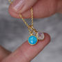 18k Gold Vermeil Birthstone Gemstone Necklace, thumbnail 4 of 6