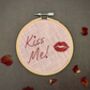 Kiss Me Mini Embroidery Kit, thumbnail 4 of 4