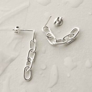 Sterling Silver Simple Chain Earrings, 3 of 9