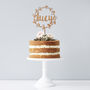 Personalised Floral Name Wooden Cake Topper, thumbnail 1 of 6