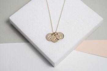 Westbourne Personalised 9ct Gold Initial Disc Pendant, 4 of 12