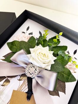 Boxed Opulence Bloom Diamante Personalised Wedding Card, 4 of 7