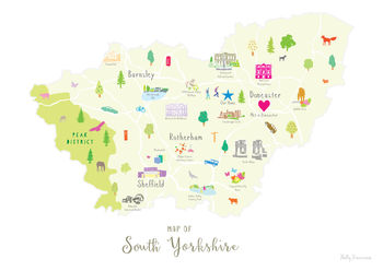 Personalised South Yorkshire Map: Add Favourite Places, 4 of 4