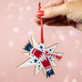 Christmas Cracker Wooden Hanging Tree Decoration, thumbnail 1 of 4