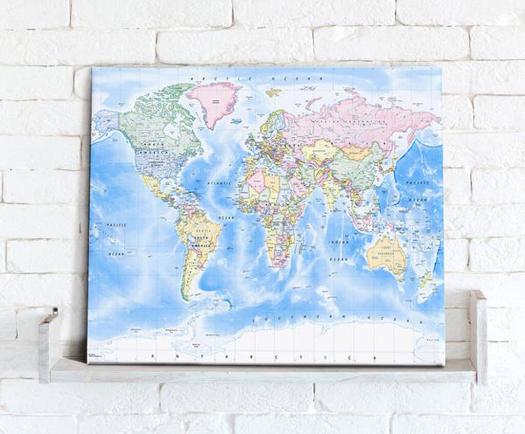 World Map Canvas Print By Love Maps On | notonthehighstreet.com