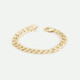 9ct Yellow Gold Solid Curb Chain Bracelet 10mm, thumbnail 3 of 3