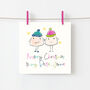 Merry Christmas Bestie Personalised Christmas Character Card, thumbnail 1 of 5