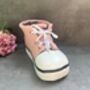 32cm Pink Trainer Shoe Planter – Decorative Flower Pot Plaster Stone, thumbnail 4 of 7