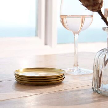 Brass Gold Coasters Anika, 4 of 5