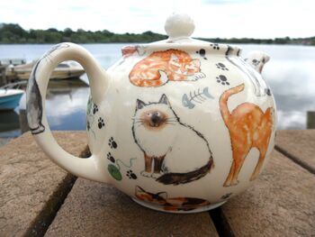 Two Cup Teapot In Cats And Kittens Design, 4 of 10