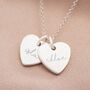 Personalised Double Heart Necklace, thumbnail 4 of 12