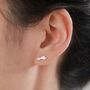 Sterling Silver Tiny Shooting Star Stud Earrings, thumbnail 6 of 11