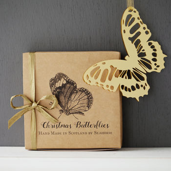 Luxe Gold Perspex Christmas Butterflies, 3 of 4
