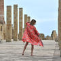 Parisian Rouge Long Dressing Gown Organic Cotton, thumbnail 2 of 9