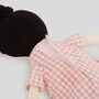 Personalised My 1st Doll In Pink Dress Black Hair, thumbnail 4 of 4