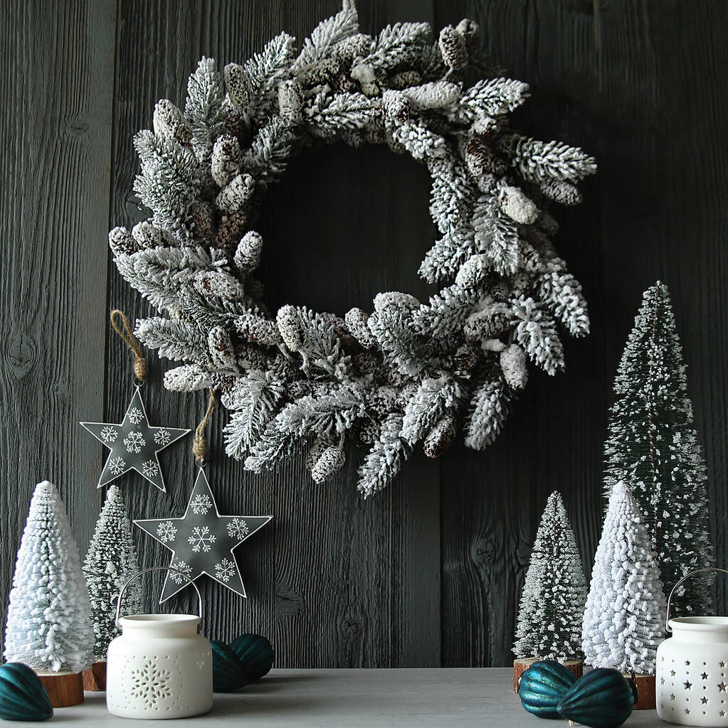 Snowy Spruce Wreath By Clem & Co