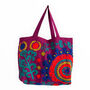 Embroidered Suzani Bag In Purple, thumbnail 1 of 12