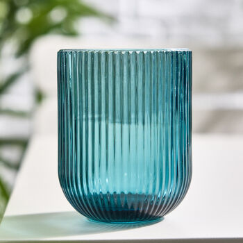 Palermo Set Of Four Blue Ribbed Tumblers, 3 of 6