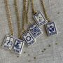 Ceramic Tarot Card Tiny Clay Charm Necklace The Star, thumbnail 3 of 9