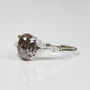 Oval One Of A Kind Salt And Pepper Diamond Engagement Ring, thumbnail 2 of 3