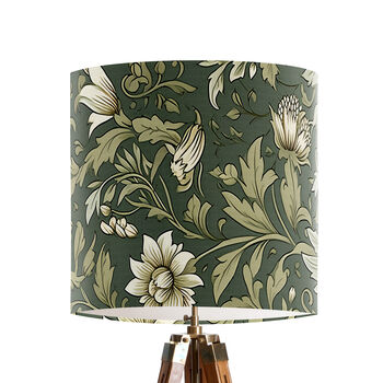 Olive Green Floral Lampshade, Lysandra Green, 6 of 7