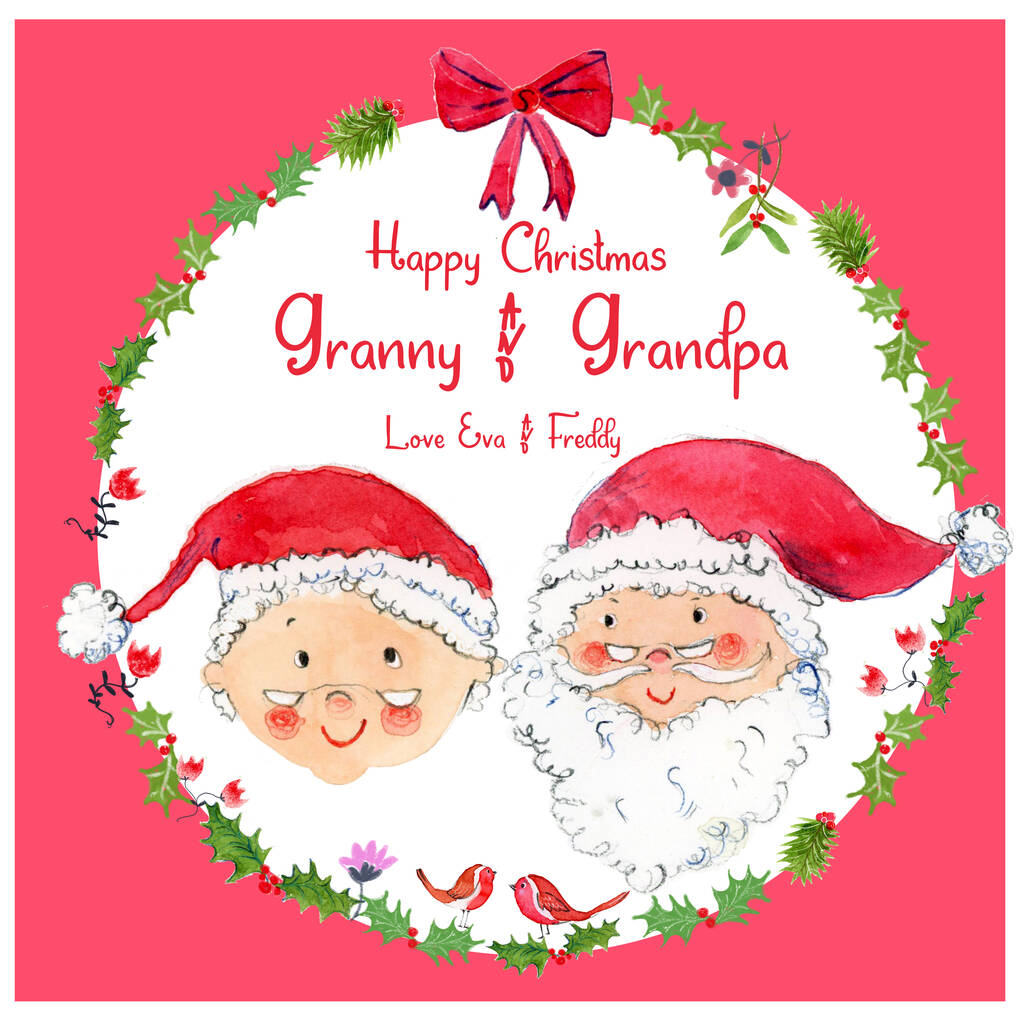 Personalised Grandparents Christmas Card By Caragh Buxton Notonthehighstreet