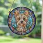 Yorkshire Terrier Stained Glass Effect Suncatcher, thumbnail 4 of 6