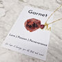 18k Gold Vermeil Plated Garnet Initial Necklace, thumbnail 4 of 7