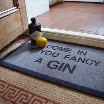 'Come In If You Fancy A Gin' Internal Doormat, 2 of 3
