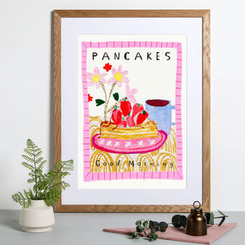 Good Morning Pancakes Art Print, Brunch Kitchen Poster, 2 of 4