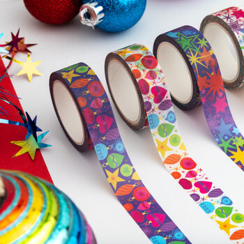 Rainbow Christmas Baubles Washi Tape, 7 of 7