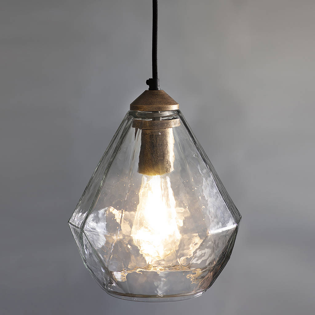 Recycled Glass Pendant Light By Primrose And Plum