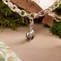 Enamelled Sterling Silver Badger Charm, thumbnail 6 of 10