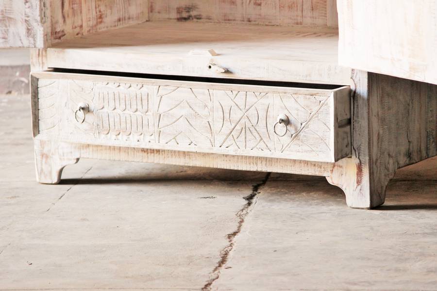 Whiteleaf Upcycled One Drawer Two Door Wardrobe By Little Tree