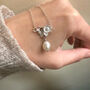 Mother's Day Sterling Silver Flower And Pearl Necklace, thumbnail 3 of 9