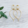 18ct Gold Vermeil Handmade Lunaria Statement Earrings, thumbnail 1 of 3