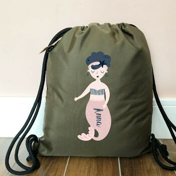 Personalised Mermaid Pe Kit Bag, 2 of 5