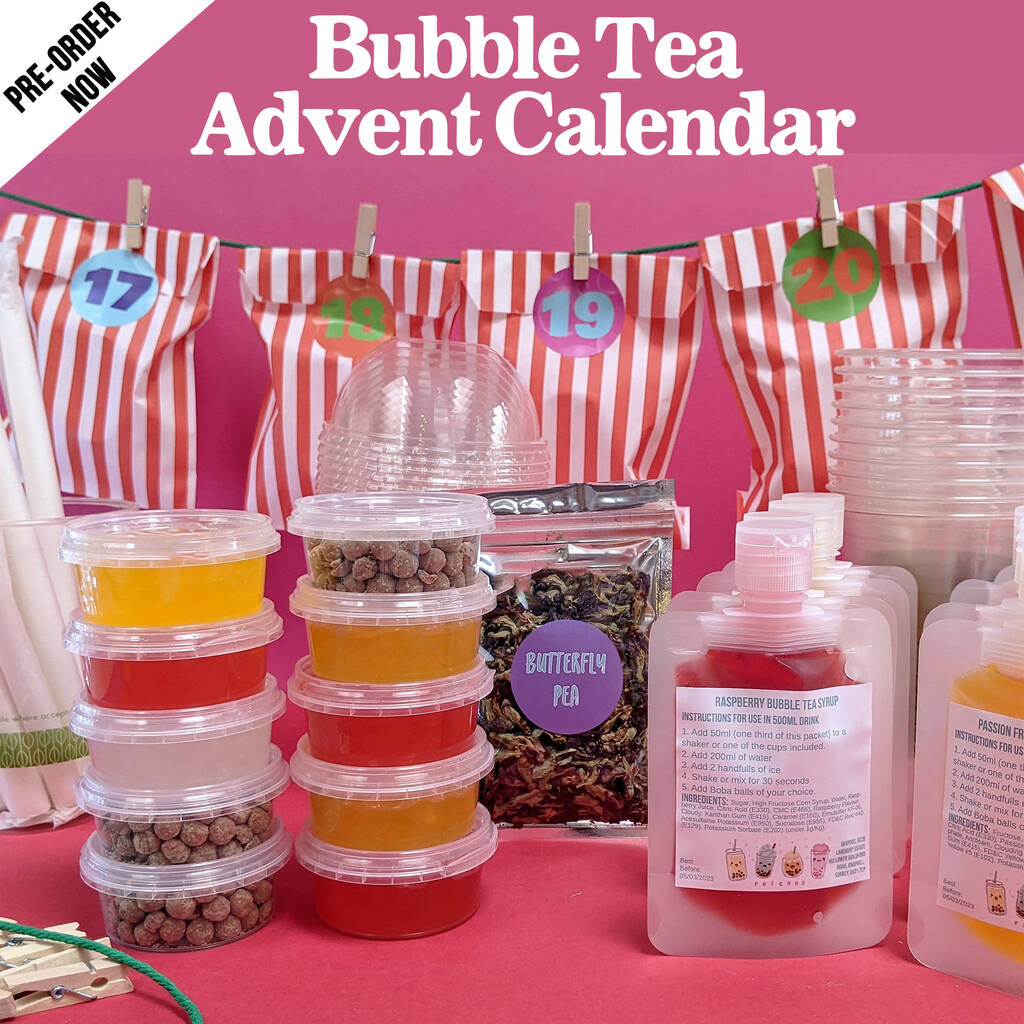 Personalised Bubble Tea Advent Calendar By MixPixie