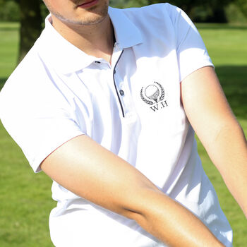 Personalised Golf Wreath Polo Top For Men Gift, 7 of 10