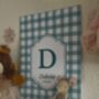 Personalised Blue Gingham Art Print, thumbnail 2 of 6
